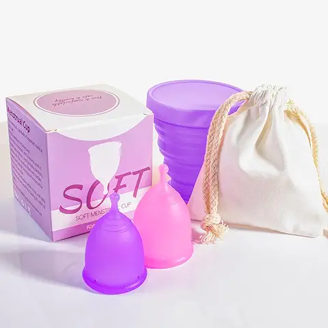 SET Copa Menstrual Ecológica | 100% Silicona Médica | Evita Infecciones Y Molestias De Regla | + Vaso Esterilizador Plegable, Instrucciones Y Bolsa Algodón | + Guía Descargable  
