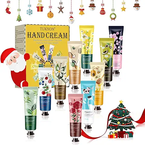 Set de Cremas de Manos, Set de Cremas Mujer Regalo, Hidratante para Manos y Pies Secos, Set de Regalo para Mujer, Caja de Regalo Ideal para Cumpleaños y Fiesta, Regalo para Día de La Madre,10 Pcs  