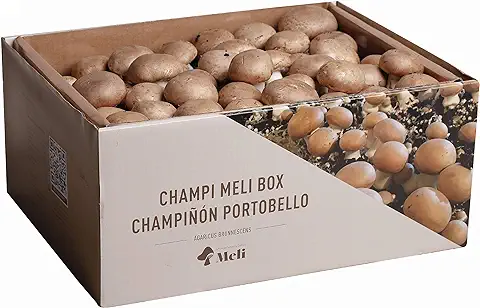 Setas Meli - Kit Autocultivo | Champiñón Portobello, Fresco y Ecológico, con Sustrato Rico en Nutrientes, para los Amantes de la Cocina y la Naturaleza | 7 kg  
