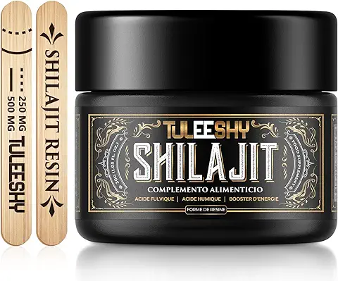 Shilajit Purificado Resina de Shilajit del Himalaya 30 Gramos, Alto en Ácido Fúlvico, Hierba Natural con más de 85 Minerales, Potenciador de Energía e Inmunidad  