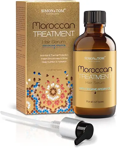 Simon&Tom Moroccan Treatment - Sérum Capilar Nutritivo - Aceite de Argán 100% Puro para Cabellos Secos/Dañados - 100ml - Hidrata, Suaviza, Repara y Aporta Brillo - Protector Térmico - Hecho en España Simon&Tom Moroccan Treatment - Sérum Capilar Nutritivo - Aceite de Argán 100% Puro para Cabellos Secos/Dañados - 100ml - Hidrata, Suaviza, Repara y Aporta Brillo - Protector Térmico - Hecho en España