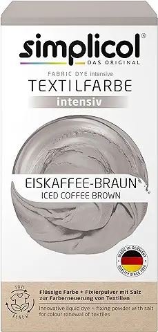 Simplicol Tinte Textil Intenso, Café Helado, Fácil Teñido en Lavadora, Paquete Completo todo en 1, 1 Paquete  