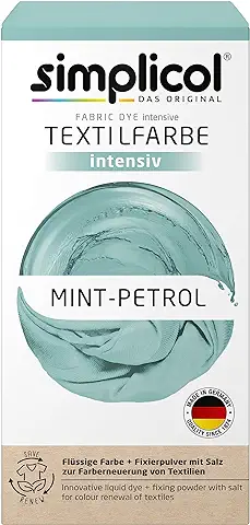 Simplicol Tinte Textil Intenso, Menta 1027251, Fácil Teñido en Lavadora, Paquete Completo todo en 1, 1 Paquete  