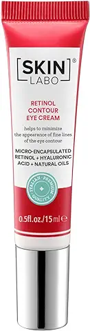 SkinLabo - Crema Contorno de ojos con Retinol Puro. Tratamiento de Choque. Acción Antiarrugas con ácido Hialurónico, Nutritiva e Hidratante. 15 ml.  