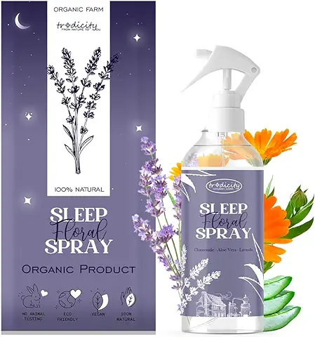 Sleep Pillow Spray Relajante Bruma Almohada para Dormir Mejor 500ml | Aceites Esenciales Lavanda (Relajante), Aloe Vera (Oxigenante) y Camomila (Calmante) Dulces Sueños  