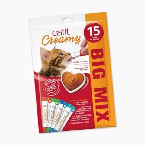 Snack Húmedo para Gatos Catit Creamy Multi Pack 15x10gr  