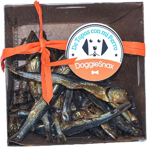 Snack para Perros Naturales Anchoas Deshidratadas, Golosinas, Premios y Chuches Saludables para Mascotas, Gatos y Hurones. DoggieSnax De Tapas con Mi Perro  