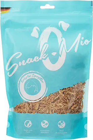 SnackOMio Snack de Calidad para Perros - Espadines Frescos, sin Cereales, 1 Envase (1 x 50 g)  