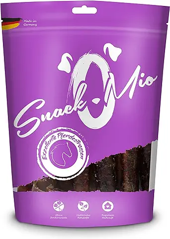 SnackOMio Snack de Calidad para Perros - Excelentes Brotes de Caballo, sin Cereales, 1 Envase (1 x 300 g)  