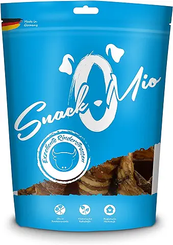 SnackOMio Snack de Calidad para Perros - Excelentes Brotes de Vacuno, sin Cereales, 1 Paquete (1 x 350 g)  