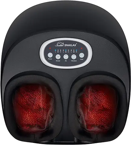 SNAILAX Masajeador de pies con Calor, Masajeador de pies Shiatsu para Fascitis Plantar y Neuropatía, Alivio del Dolor, Amasar, Compresión, Calentador de pies Calentado, Masajeador, Regalos  