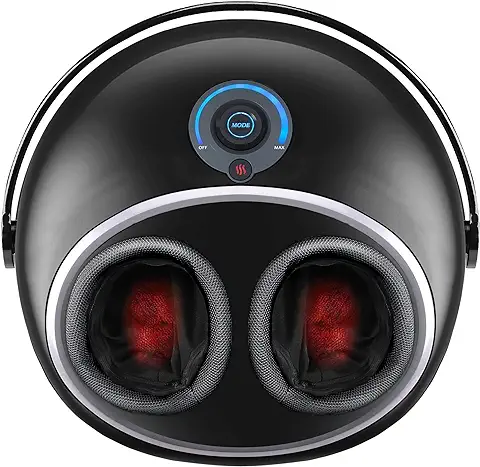 Snailax Masajeador de Pies con Calor, Shiatsu Eléctrico Masajeador para Pies con Compresión de Aire, Calentador de Pies para Alivio del Dolor, Regalo  