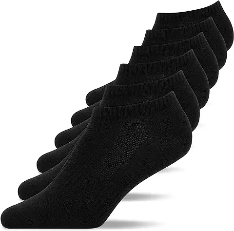 Snocks 6x Calcetines Tobilleros de Algodón Biológico - Antideslizantes y Transpirables - Talla 35-50  