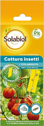 Solabiol Placa con Feromonas Tuta Absoluta para el Control de Polillas y de las Principales Plagas del Tomate y Otros Cultivos  