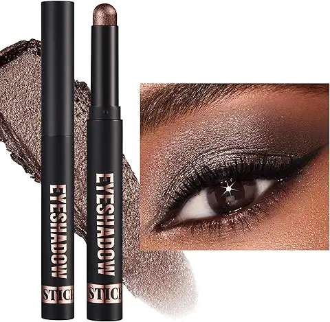 Sombra de ojos con Purpurina y Mate, Sombra de ojos en Crema, Resistente al Agua, Maquillaje de ojos Brillante (#9)  