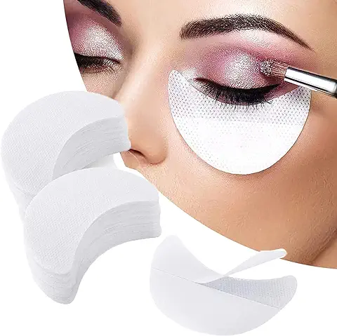 Sombra de ojos Stencil,Desechable Sombra de ojos Sticker,Parche Desechable para Sombra de ojos Sticker,Prevenir Extensiones de Tinte y Residuos (100 Unidades)  