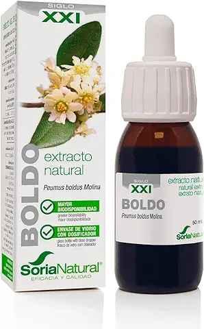 Soria Natural Boldo Extracto - Favorece la Depuración Hepática, Apoya la Digestión y Ayuda a Eliminar Líquidos - 100% Puro - Suplemento de Boldo para la Salud de los Hepática - Botella de 50 ml  