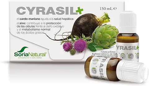 Soria Natural Cyrasil Plus - El Detox más POTENTE con Rábano Negro, Alcachofa, Cardo Mariano, Zinc y Lecitina de Soja - Depura las Toxinas, Control de Peso y Líquidos, Adelgazante - 15 Viales  
