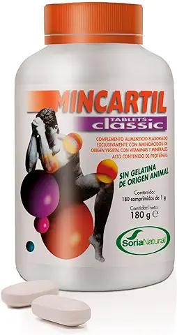Soria Natural Mincartil Classic Tablets - Mejora la Función Articular, Mantiene Huesos Fuertes - Nutrientes para la Salud Ósea - Silicio, Magnesio, Vitamina B, Calcio - 180 Comprimidos  