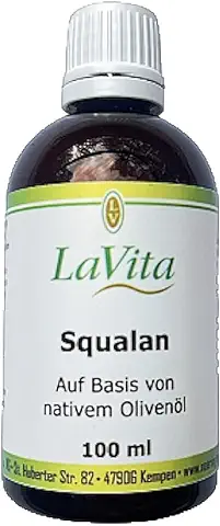 Soulgoods LaVita - Aceite de Cuidado de Escualano 100 ml | Vegano | de Aceite de Oliva Virgen | Aceite Hidratante sin Fragancias, 100% Vegetal | Hidratante con Efecto Profundo para piel seca  
