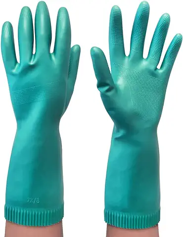 Spontex MAPA - Vajilla especial, guantes antideslizantes de látex y nitrilo para el hogar, interior de algodón, secado rápido, talla L - 8/8.5