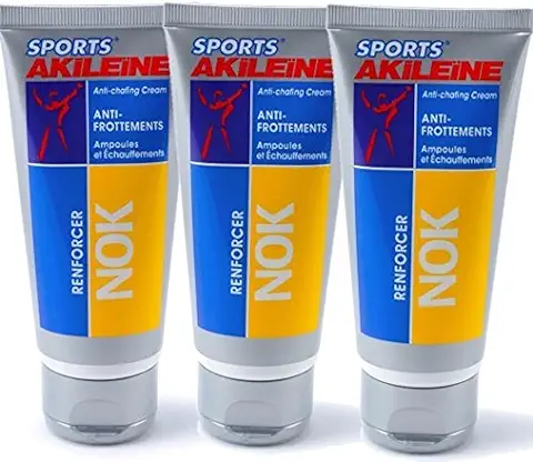 SPORTS AKILEÏNE® - NOK - Crema Anti-Fricción - Prevención de Ampollas e Irritaciones - Formato 3x75ml  