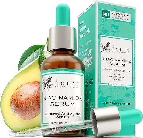 Sérum de Niacinamida (10%) - Antienvejecimiento/Iluminador - Con Zinc y Ácido Hialurónico - Reduce Arrugas/Manchas/Hiperpigmentación - Vegano/Aprobado por Dermatólogos  