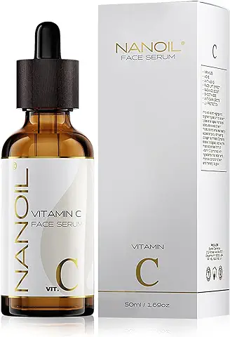 Sérum Facial con Vitamina C Nanoil Vitamin C Face Serum 50ml - Sérum Facial Aclarador, Iluminador y Antienvejecimiento con Vitamina C  