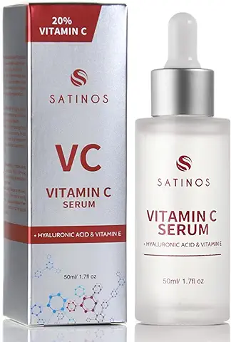 Sérum Facial Vitamina C & E + Ácido Hialurónico para Microneedling | Organico y Vegano | Antiedad, Antiarrugas y Antimanchas | 50 ml  