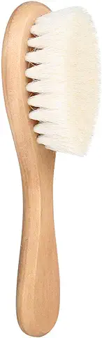 Suave Cabra Natural Cepillo para el Cabello del Bebé Peine Infantil Cabeza Masaje Aseo Mango Cepillo con Mango de Madera Ecológico Cuidado de los Niños Pequeños  