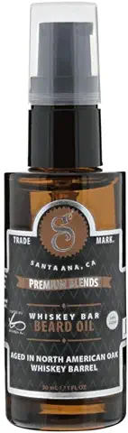 Suavecito Premium Blends Beard Oil, Leave-In Beard Conditioner For Softening Hair, Hydrating Skin, Eliminating Beard Dandruff, Healthy Beard Growth, Whisky Bar Fragrance, 1 Fl Oz/28g  