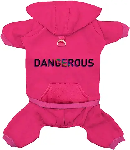 Sudadera con Capucha para Perro con Ropa de Bolsillo Suéter de Lana de 4 Patas Sudadera de Invierno Sudadera con Capucha de Algodón Cálido para Perro Pequeño Mediano Grande Perro y Gato  