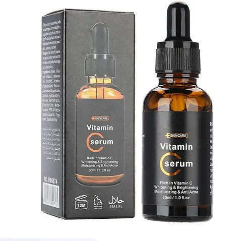 Suero Antienvejecimiento de Vitamina C para el Rostro, Esencia de ácido Hialurónico, Fórmula Orgánica Natural para Eliminar Arrugas y Aumentar el Colágeno para Aclarar la piel  