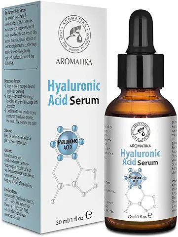 Suero de Ácido Hialurónico 30ml para Cuidado del Rostro y del Cuerpo - Frasco de Vidrio con Ácido Hialurónico para Todo Tipo de Piel - Suero Antienvejecimiento  