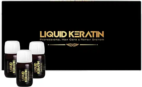 Suero de Queratina pura de Queratina Líquida 3 x 20 ml | Reparación y Crecimiento del Cabello | Serum de Queratina con Queratina Repara el Cabello seco y Duradero | Cuidado del Cabello sin Alcohol,  