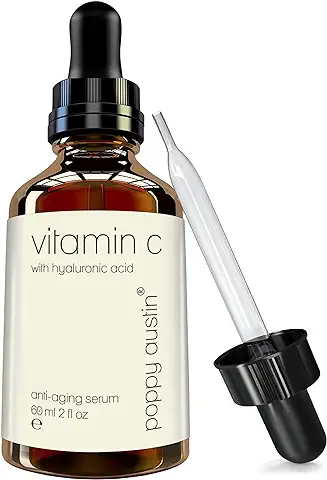 Suero de Vitamina C para Rostro - ENORME 60ml - Vegano, Cruelty-Free, Orgánico - Mejor Suero Natural Vitamina C, con Suero de Ácido Hialurónico, Vitamina E y Aceite de Jojoba  