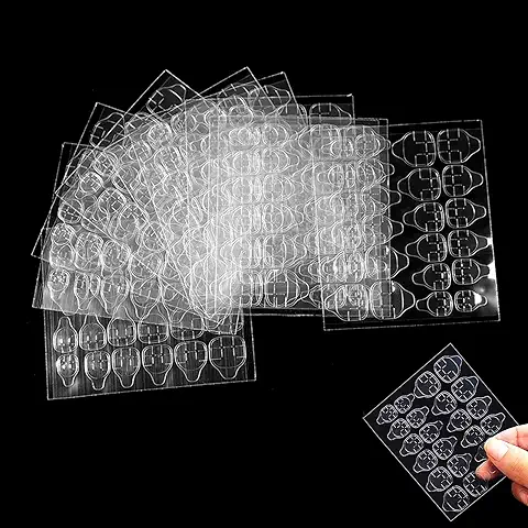 SUNJIOR 360 Piezas Sticker Pegamento de Uñas Artificiales, Consejos de Uñas Falsas Herramientas de Manicura para Accesorios de Arte de Uñas Transparente Adhesivas  