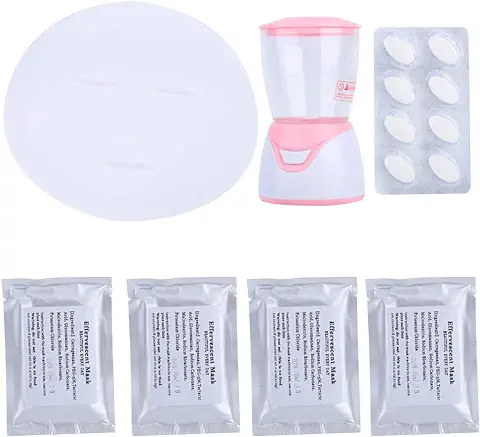 SunshineFace Máquina para Hacer Mascarillas Faciales Tratamiento Facial Bricolaje Fruta Natural Máscara Vegetal Spa Cuidado de La Piel (rosado)  