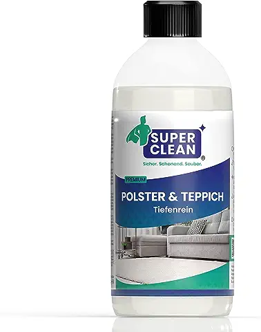 SUPER CLEAN Limpiador de Tapicerías y Alfombras en Profundidad Limpiador Concentrado, Asientos de Coche, Sofá o Sillón Contenido: 500 ml  