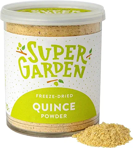 Super Garden Membrillo Liofilizado en Polvo - Producto 100% puro y Natural - Apto para Veganos - Sin Azúcares, Aditivos Artificiales ni Conservantes Añadidos - Sin Gluten - No OMG  