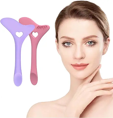 SVOCK 2 Piezas Plantillas de Maquillaje para Ojos, Plantilla Eyeliner Ojos y Eyeliner Stamp, Silicona Eyeliner Plantilla, Plantilla para Delinear Ojos para Aplicación Rápida de Maquillaje  