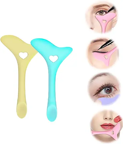 SVOCK 2PCS Plantilla Delineador de Ojos, Silicona Plantillas para Maquillaje Ojos, Multiusos Plantilla Eyeliner Ojos, Plantilla Auxiliar Delineador de Ojos para Principiantes y Profesionales  
