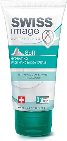 SWISS IMAGE Body Care - Crema Hidratante Suave Para Cara, Manos y Cuerpo - Ingredientes Naturales - Sin Parabenos, Aceite Mineral ni Ftalatos - 75ml  