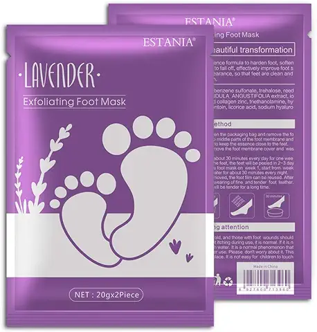 Symeas Máscara Exfoliante Original para pies Eliminación de Callos de piel Muerta Tratamiento de Talón Agrietado Calcetines Renovación del Exfoliante de pies Pedicura para Obtener pies Suaves  