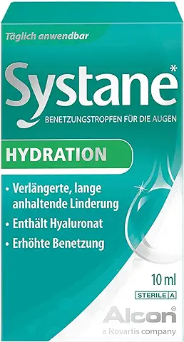 Systane Hidratación Gotas Oculares Avanzada Fórmula de dos Principios Activos con ácido Hialurónico para una Hidratación Duradera y Alivio de los Síntomas de los ojos Secos 10 ml  