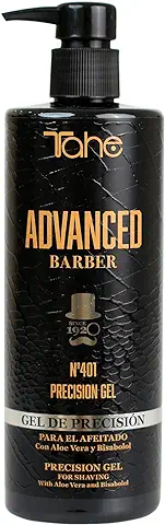 Tahe Advanced Barber Gel de Precisión para el Afeitado Nº401 Precision Gel que Calma y Suaviza la Piel, 400 ml  