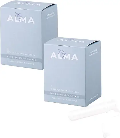 Tampones con Aplicador Mini - Fabricados en Algodón 100% Orgánico - Con Aplicador Compacto - Para Flujos Escasos o Primeras Reglas - Producto Original Fabricado en Europa  