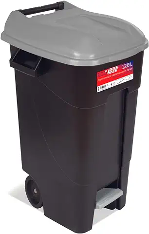 Tayg EcoTayg 120 - Contenedor de Reresiduos con Pedal, Gris, 120 l  