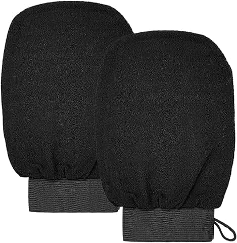 Teegxddy 2 Piezas Guantes Exfoliantes, Exfoliante Eficaz Natural, Cuerpo Y Rostro Mujeres Y Hombres, Limpia Y Purifica La Piel Y Elimina Las Células Muertas  