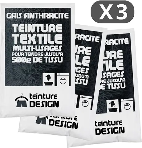 Teinture Design - Juego de 2 Bolsas para Lavado de ropa y Tejidos Naturales, Color gris Oscuro  